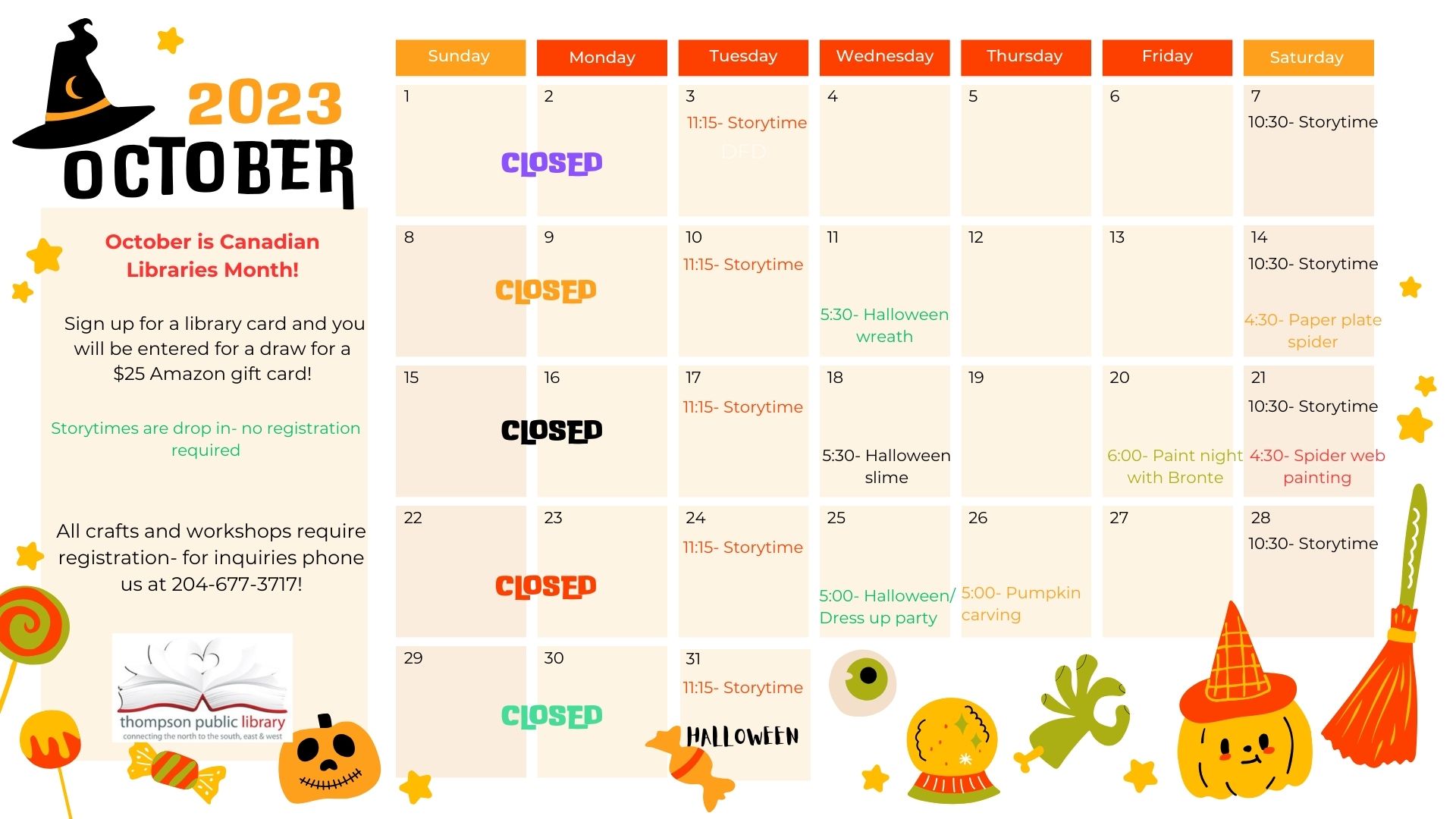 October 2023 Calendar web